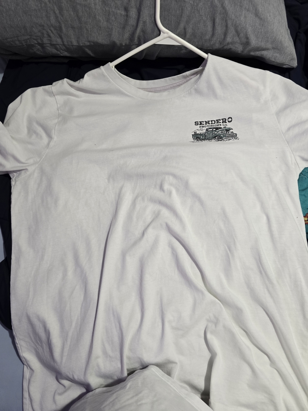 Few Parts Graphic Tee - White with Green Print Xl Sendero Provisions Co - Picture 7 of 7